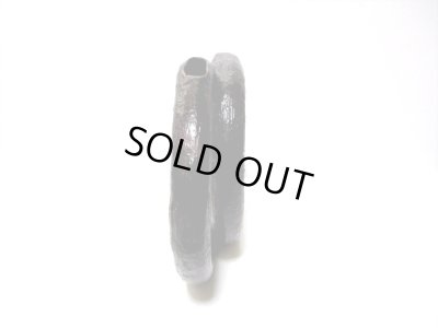 画像4: 手造り こげ茶色二連リング花器 （一点限り） T-０２-７