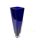 画像6: ガラス花器　瑠璃色１３.５号角型長瓶　G-１３０