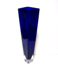 画像5: ガラス花器　瑠璃色１３.５号角型長瓶　G-１３０
