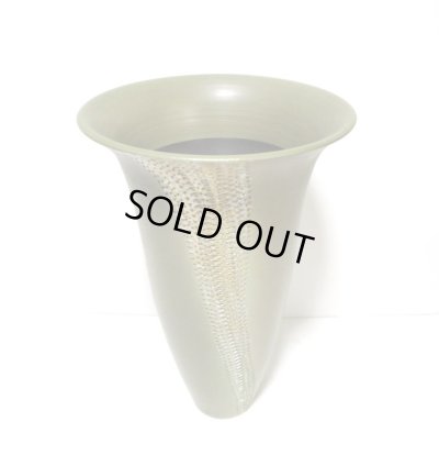 画像3: 作家物 オリーブグリーン７号丸生花・立華瓶　T-０２－２３