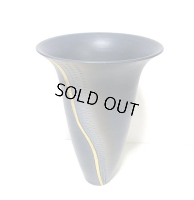 画像3: 作家物 紺色７号丸生花・立華瓶　T-０２－２２