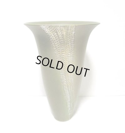 画像8: 作家物 オリーブグリーン７号丸生花・立華瓶　T-０２－２３