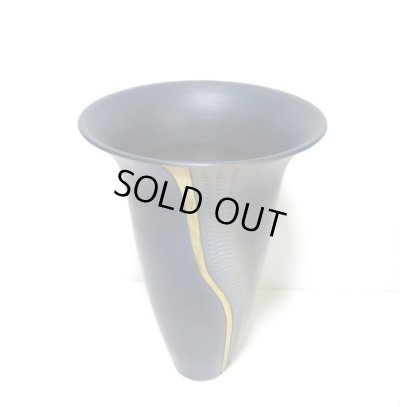 画像8: 作家物 紺色７号丸生花・立華瓶　T-０２－２２