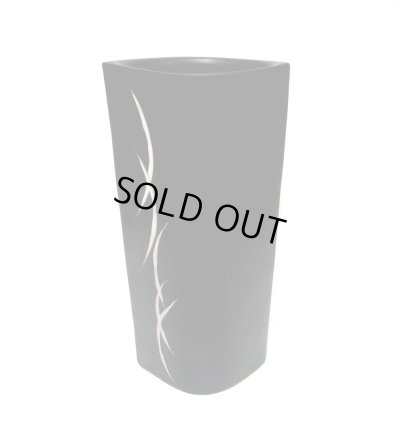 画像8: 一品作　黒舟形立花器松葉文様　T-０２-３４