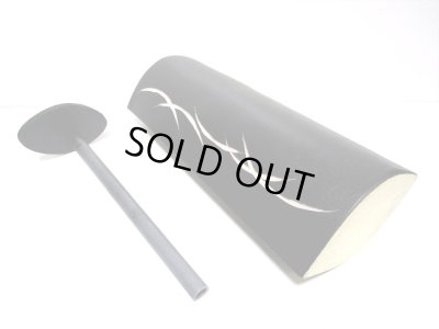 画像12: 一品作　黒舟形立花器松葉文様　T-０２-３４