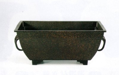 画像1: アルミ合金花器　尺三合金深砂鉢　