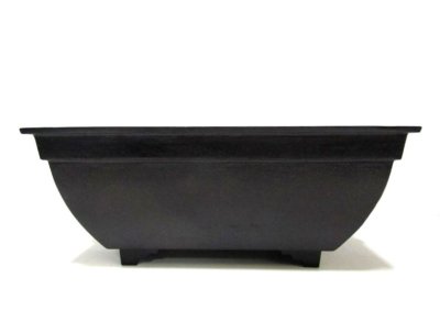 画像8: アルミ合金花器　尺三合金長角深砂鉢 古茶散らし　