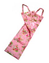プリント花袋（フラワーバッグ）ピンクバラ