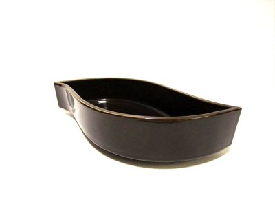 画像6: 特-６５２　アメ茶釉１１号ウエーブ足付コンポート