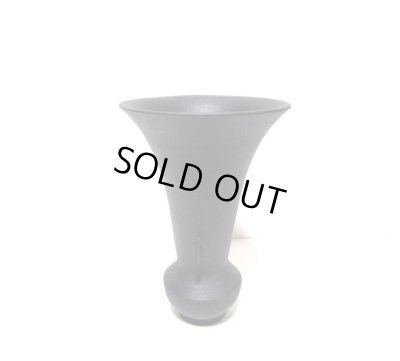 画像10: 作家物たて花　艶消し黒耳付角蕪型　T-０３－８