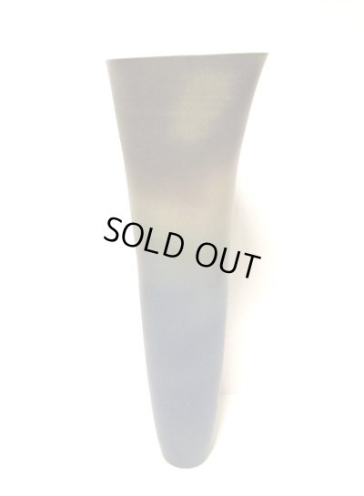 画像10: 特-６８５　一品作１５.５号紺瑠璃色舟形細長立華瓶