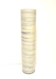 画像3: 手作り　白釉刷毛目１５号筒型花器　T-０３－２１