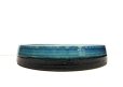 画像4: 手造り　青ガラス釉１０.５号丸切立水盤　T-０３－２０