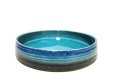画像7: 手造り　青ガラス釉１０.５号丸切立水盤　T-０３－２０