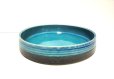 画像2: 手造り　青ガラス釉１０.５号丸切立水盤　T-０３－２０ (2)