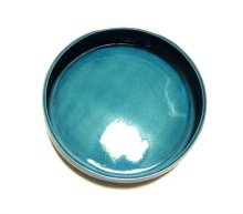 他の写真2: 手造り　青ガラス釉１０.５号丸切立水盤　T-０３－２０