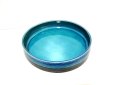 画像6: 手造り　青ガラス釉１０.５号丸切立水盤　T-０３－２０