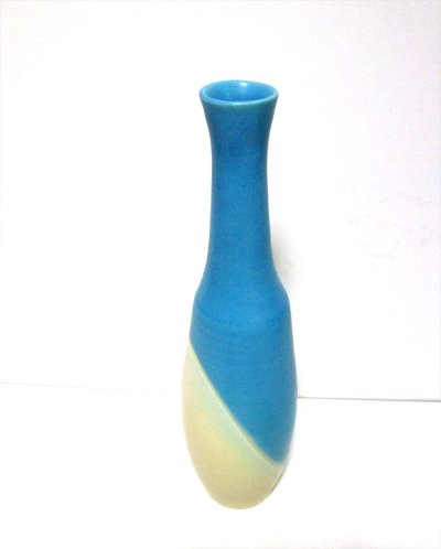 画像7: 特-６９５　コバルトブルー１２号細鶴首花器