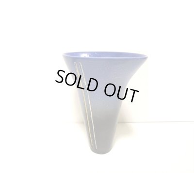 画像5: 特-６９８　手造り６.５号紺藍色舟形立華・生花花器