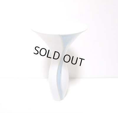 画像7: 特-７０３　手造り白５.５号丸飛鳥型生花・立華花器