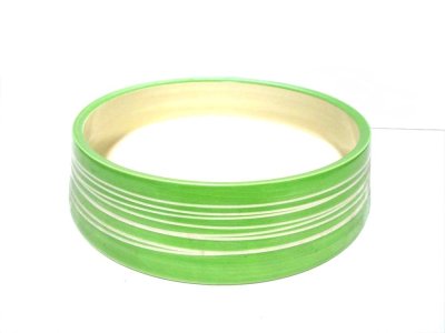 画像6: 特-６８２　ライムグリーン１０.５号丸白線入富士型水盤