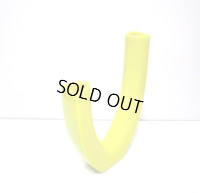 画像5: 特-７２１　黄色 変型U字花器 （少難あり）