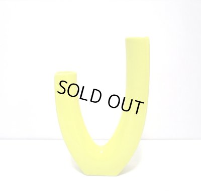 画像6: 特-７２１　黄色 変型U字花器 （少難あり）