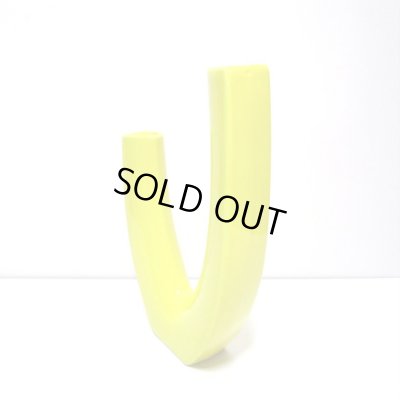 画像8: 特-７２１　黄色 変型U字花器 （少難あり）