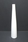 画像6: 手作り　白マット１４号細口筒型花器　T-０４－２３