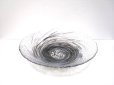画像1: ガラス花器　渦水盤　黒渦　涼４-２７C (1)