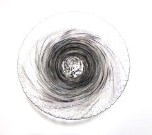 他の写真2: ガラス花器　渦水盤　黒渦　涼４-２７C