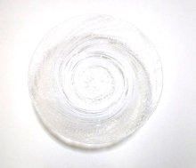 他の写真2: ガラス花器　渦水盤　白渦　涼４-２７D