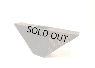 画像4: 作家物　手造りダークブラウン６号撥型花器　T-０４－３１