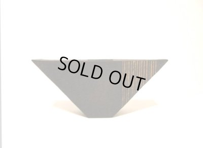 画像3: 作家物　手造りダークブラウン６号撥型花器　T-０４－３１