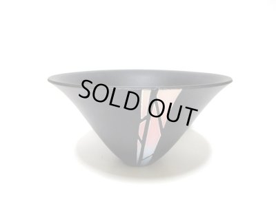 画像10: 一品作　黒１０号広口鉢縦帯柄　T-０４-５６