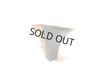 画像6: 作家物　手作り黒／黄土色６.５号撥型掛け花　T-０５－０４