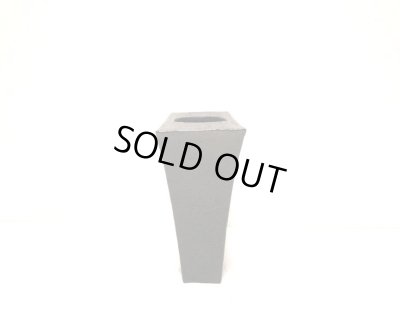 画像4: 作家物　手作り黒４.５号撥型小品花器　T-０５－０３