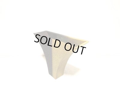 画像3: 作家物　手作り黒／黄土色６.５号撥型掛け花　T-０５－０４