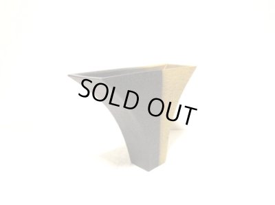 画像8: 作家物　手作り黒／黄土色６.５号撥型掛け花　T-０５－０４