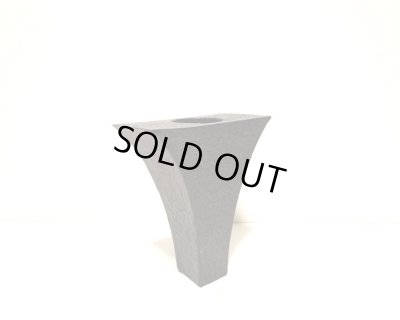 画像5: 作家物　手作り黒４.５号撥型小品花器　T-０５－０３