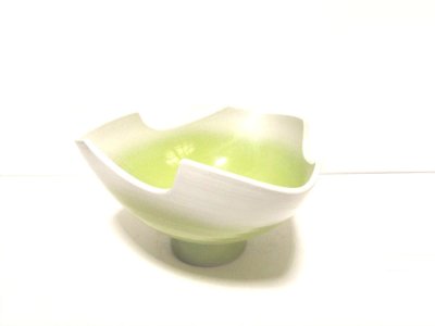 画像3: 若草色８号丸深花型足付コンポート　T-０５－０７