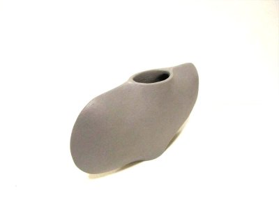 画像5: 手造りグレイ楕円合わせ花器　T-０５-１６