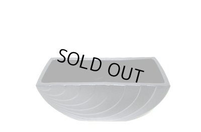 画像7: 黒マット波紋９号半円花入れ ルーナ　T-０５－２９