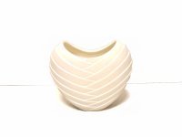 白マット７号偏壷千段花入れ　T-０５－２６