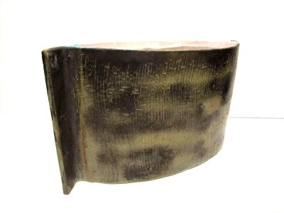 画像11: 手造り黒ボカシ１３号大型角合わせ花器　T-０５-３５