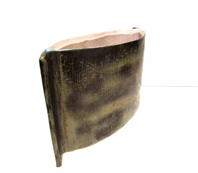 画像10: 手造り黒ボカシ１３号大型角合わせ花器　T-０５-３５