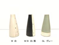 手作り　５号円錐型細一輪差し　T-０５－３６W・W/B・GL