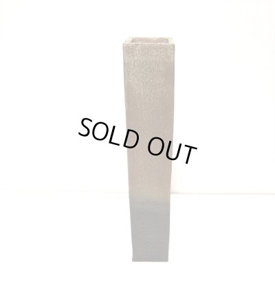 画像9: 作家物　ブラウン布目弓形角花器　T-０５-３８