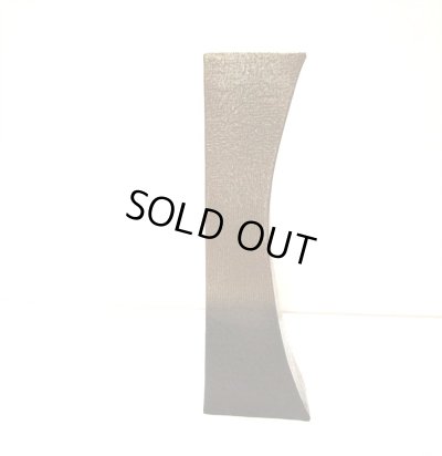 画像3: 作家物　ブラウン布目弓形角花器　T-０５-３８