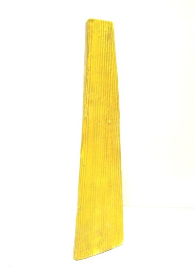 画像5: 手造り 黄釉１５号三角長瓶 本銀付　T-０５－４３